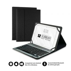 Capa para Tablet SUBBLIM KeyTab Pro c/touchpad Bluetooth Preta ESP