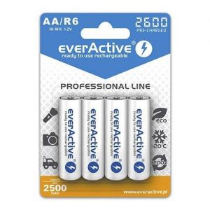 everActive Pilhas Recarregáveis AA 2600mAh (4 Pilhas)