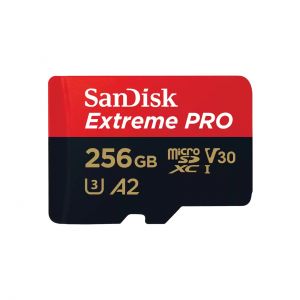 Cartão de memória SanDisk Extreme Pro 256Gb UHS-I A2 V30  UHS-I U3 Class10 + adaptador microSDXC para SD