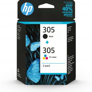 HP Conjunto de 2 tinteiros tricolor/pretos 305 originais