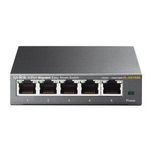 TP-Link TL-SG105E Gerido L2 Gigabit Ethernet (10/100/1000) Preto