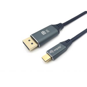 Equip Equip 133423 adaptador de cabo de vídeo 3 m USB Type-C DisplayPort Cinzento