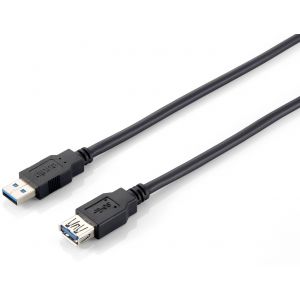 Equip Cabo USB 3.0 Extension A->A M/F 3m - Preto