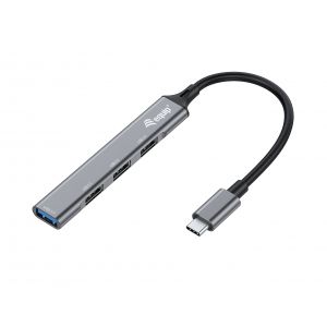 Equip Equip 128961 hub de interface USB 3.2 Gen 1 (3.1 Gen 1) Type-C 5000 Mbit/s Preto, Cinzento
