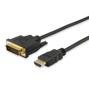 Equip HDMI / -DVI Digital Adaptador Cable 2.0m. M / M. Preto. HQ