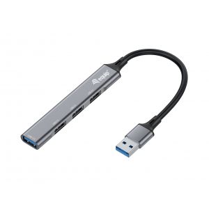 Equip Equip 128960 hub de interface USB 3.2 Gen 1 (3.1 Gen 1) Type-A 5000 Mbit/s Preto, Cinzento