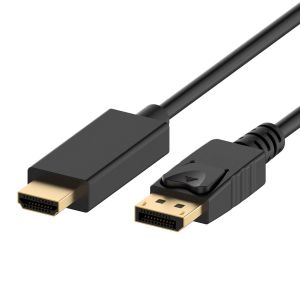 Ewent EC1430 adaptador de cabo de vídeo 1 m DisplayPort HDMI Type A (Standard) Preto