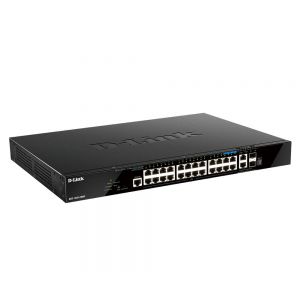 D-Link DGS-1520-28MP/E switch de rede Gerido L3 Gigabit Ethernet (10/100/1000) Power over Ethernet (PoE) 1U Preto