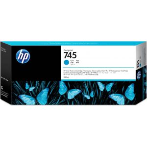 HP 745 300-ml DesignJet Cyan Ink Cartridge