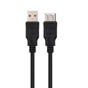Ewent EC1066 cabo USB 1,8 m USB 2.0 USB A Preto