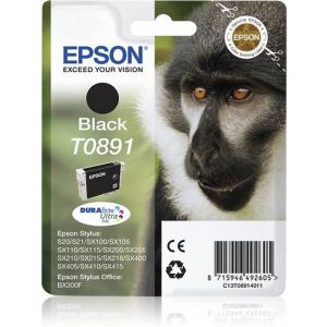 Epson Monkey Tinteiro Preto T0891 Tinta DURABrite Ultra (c/alarme RF+AM)