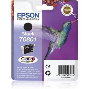 Epson Hummingbird Tinteiro Preto T0801 Tinta Claria Photographic (c/alarme RF+AM)