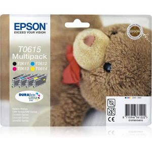 Epson Teddybear Multipack de 4 cores T0615 Tinta DURABrite Ultra (c/alarme RF+AM)