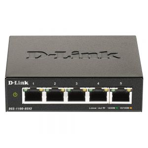 D-Link DGS-1100-05V2 switch de rede Gerido L2 Gigabit Ethernet (10/100/1000) Preto