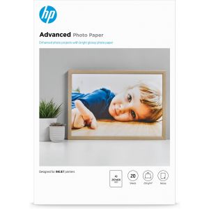 HP Papel de Fotografia Advanced Brilhante, 250 g/m2, A3 (297 x 420 mm), 20 folhas
