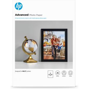 HP Papel de Fotografia Advanced Brilhante, 250 g/m2, A4 (210 x 297 mm), 25 folhas