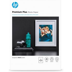 HP Papel fotográfico Premium Plus brilhante - 20 folhas/A4/210 x 297 mm