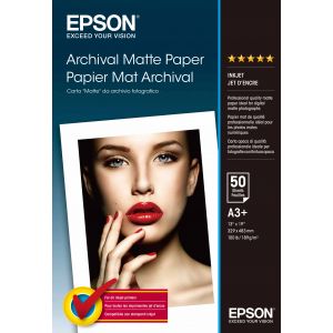 Epson Archival Matte Paper, DIN A3+, 192g/m², 50 Folhas