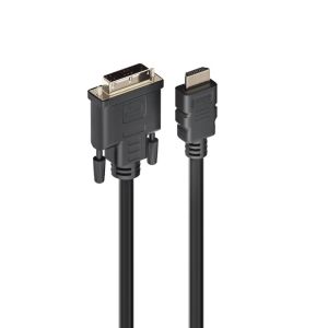 Ewent EC1351 adaptador de cabo de vídeo 3 m HDMI Type A (Standard) DVI-D Preto