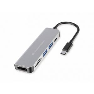 Conceptronic DONN02G base & duplicador de portas USB 3.2 Gen 1 (3.1 Gen 1) Type-C Alumínio