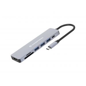 Conceptronic DONN19G base & duplicador de portas Com fios USB 3.2 Gen 1 (3.1 Gen 1) Type-C Cinzento