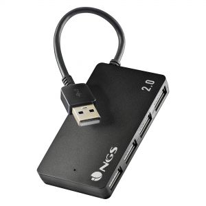 NGS IHUB4 TINY USB 2.0 480 Mbit/s Preto