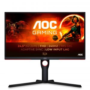 AOC G3 25G3ZM/BK monitor de ecrã 62,2 cm (24.5") 1920 x 1080 pixels Full HD Preto, Vermelho