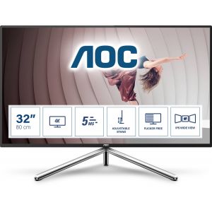 AOC U32U1 monitor de ecrã 80 cm (31.5") 3840 x 2160 pixels 4K Ultra HD LED Preto