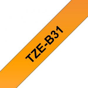 Brother TZE-B31 etiquetadora Preto sobre laranja fluorescente