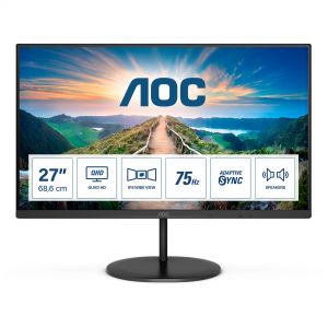 AOC V4 Q27V4EA LED display 68,6 cm (27") 2560 x 1440 pixels 2K Ultra HD Preto