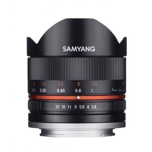 SAMYANG 8mm F2.8 II UMC Olho de Peixe Fuji X (Black)