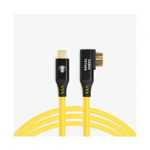 Cobra Tether Cabo USB-C - MICRO-B 90º - 5M (Yellow)