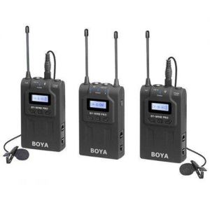 Boya Kit de Microfones de Lapela s/ sem Fios UHF Pro 2TX+1RX (BY-WM8 Pro-K2)