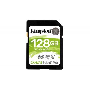 Kingston SD 128GB CANVAS SDXC 100R C10 UHS-I U3 V10