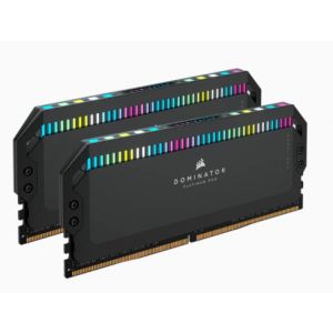 DDR5, 5200MHz 32GB 2x16GB DIMM, Unbuffered, 40-40-40-77, STD PMIC, XMP 3.0, Dominator Platinum RGB DDR5 Black Heatspreader, RGB LED, 1.25V