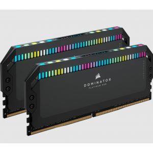 DDR5, 6200MHz 32GB 2x16GB DIMM, Unbuffered, 36-39-39-76, OC PMIC, XMP 3.0, DOMINATOR PLATINUM RGB DDR5 Black Heatspreader, RGB LED, 1.3V