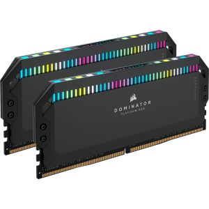 DDR5, 5200MHz 64GB 2x32GB DIMM, Unbuffered, 40-40-40-77, Std PMIC, XMP 3.0, Dominator Platinum RGB DDR5 Black Heatspreader, RGB LED, 1.25V