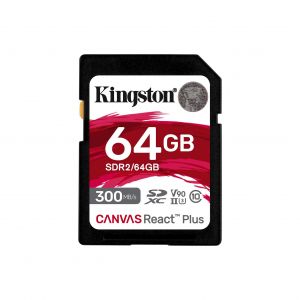 SDXC Card 64GB Canvas React Plus UHS-II 300R/260W U3 V90 for Full HD/4K/8K