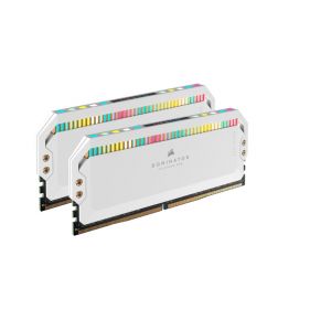 DDR5, 6200MHz 32GB 2x16GB DIMM, Unbuffered, 36-39-39-76, OC PMIC, XMP 3.0, DOMINATOR PLATINUM RGB DDR5 White Heatspreader, RGB LED, 1.3V