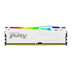16GB 6000MT/s DDR5 CL40 DIMM FURY Beast White RGB XMP
