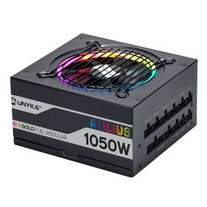 UNYKAch ATX Atilus RGB Black 1050W fonte de alimentação 20+4 pin ATX Preto