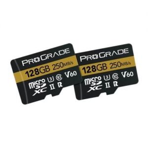 Prograde SDXC (Gold) 128GB-250MB/s V60 UHS-II PAC2