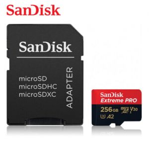 SanDisk Cartão Extreme PRO micro SDXC 256GB A2 200MB/s V30 c/ Adaptador
