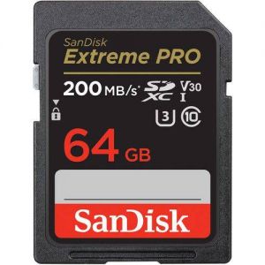 Sandisk Cartão Extreme Pro SDXC 64GB 200MB seg V30